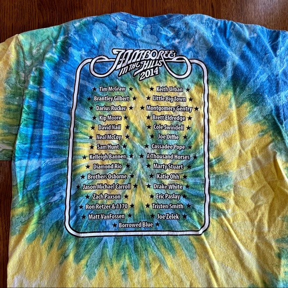 ⭐️ 2014 Vintage Jamboree in the Hills Country Concert Tee Shirt Tie Dye LARGE - Picture 12 of 16